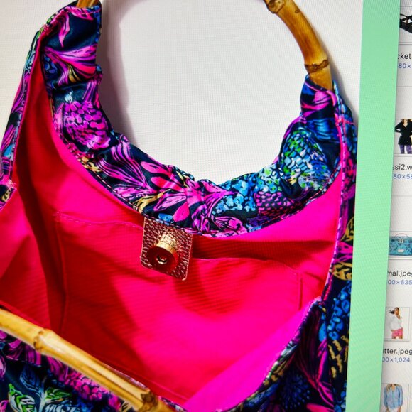 Lilly Pulitzer Floral Mini Bag - Pink, Blue, Yellow - Picture 2 of 3